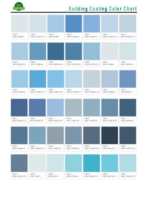 Building Coating Color Chart - Henan Forest Paint Co., Ltd.